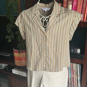 Veronica Beard Striped Shirt Sz S